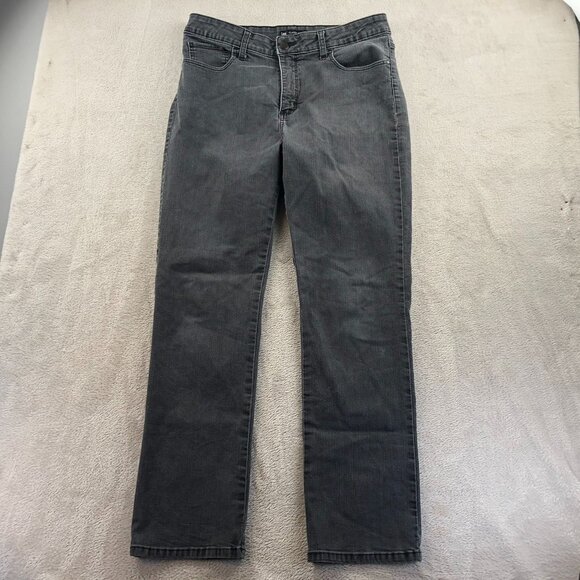 Lee Womens Jeans Size 14 Medium Straight Leg Classic Fit Gray Denim Casual - Picture 12 of 13